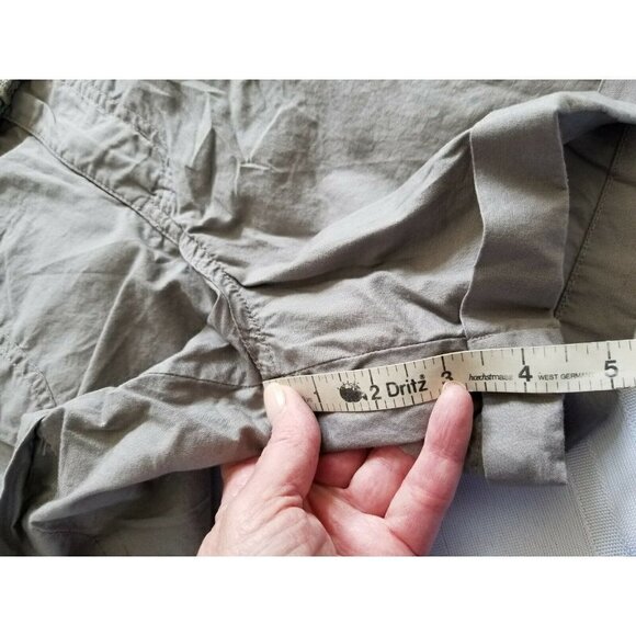 Bongo Shorts Khaki Gray Cuffed Hem Button Pockets Webbed Belt Junior Size 15 - Picture 10 of 11